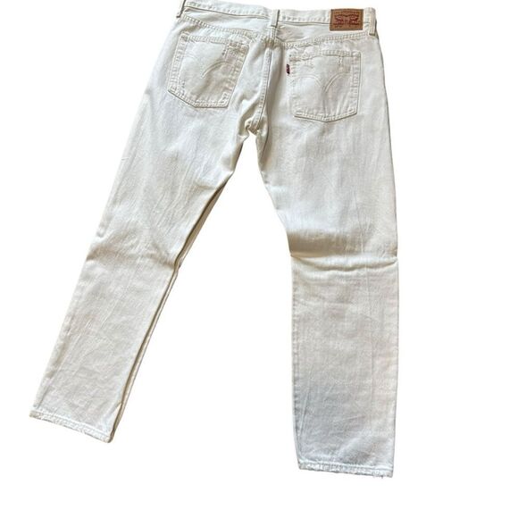Levi’s 501 CT White Straight Leg Distressed Jeans - Picture 10 of 12